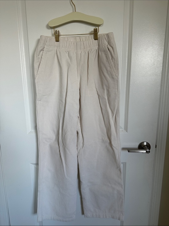 Aritzia Pants - Aritzia Cream Corduroy Wide-Leg Pants
